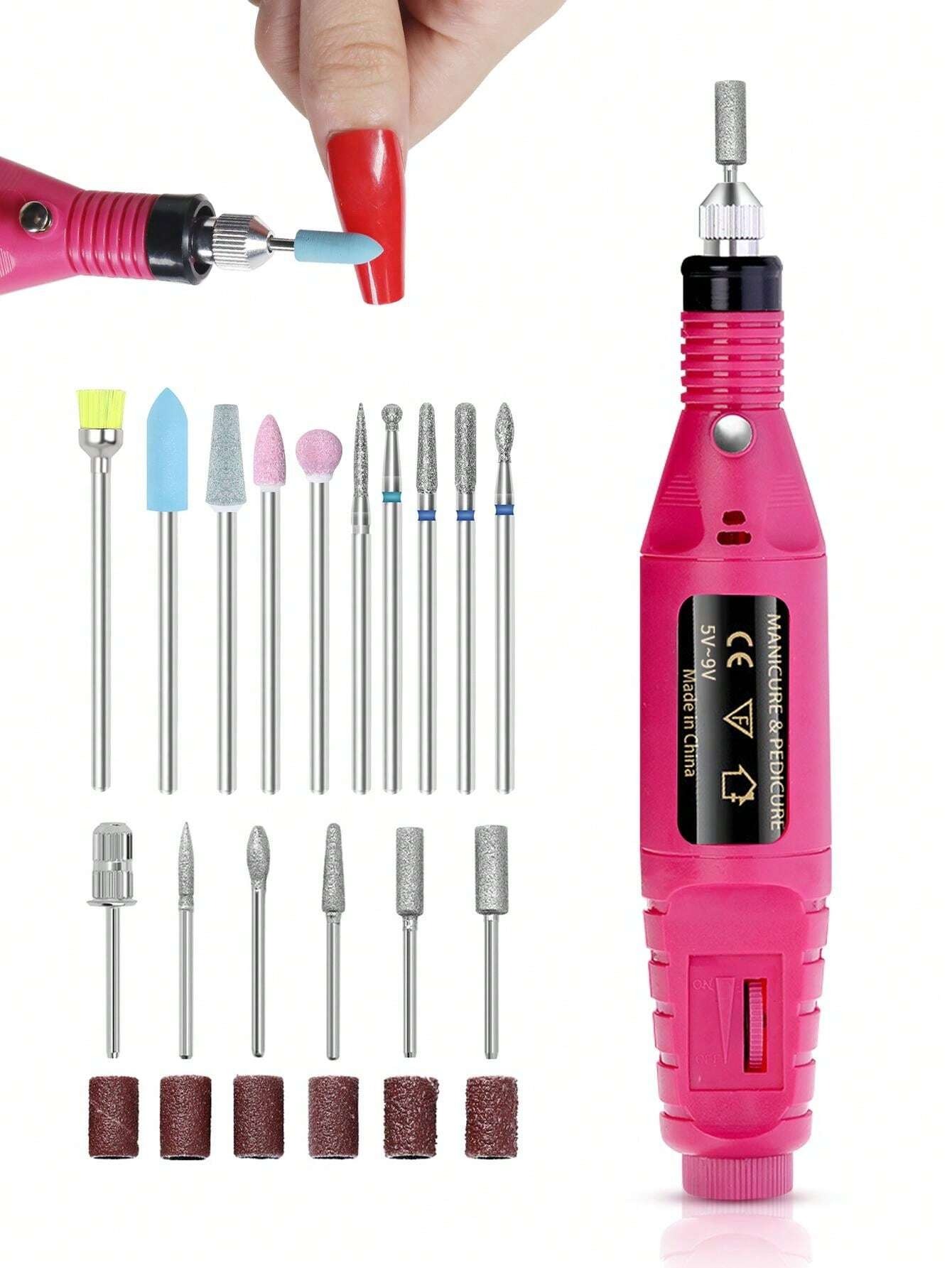 Kit de Perçage à Ongles Professionnel, Manucure et Pédicure, Salon et Maison