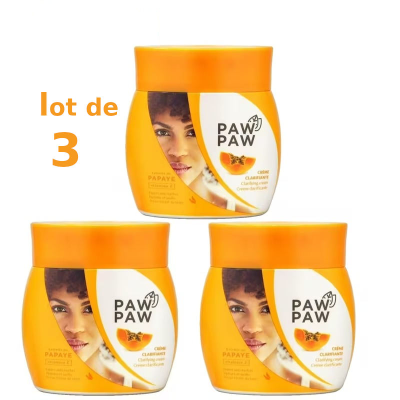 Crème Hydratante Papaye PAW PAW Vitamine C Soin Coréen 3 Pièces