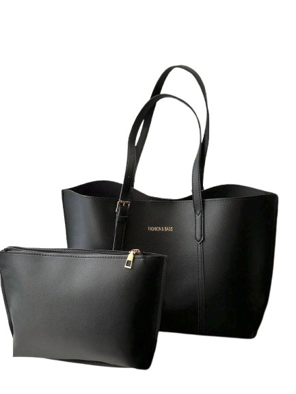 Ensemble sac couleur unie, sac élégant à bandoulière et grande capacité