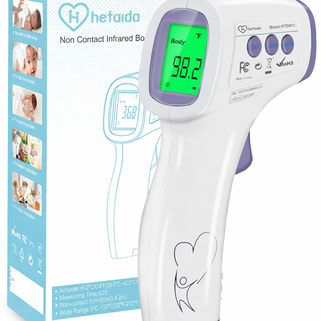 Thermomètre numérique sans contact -avec alarme de fièvre