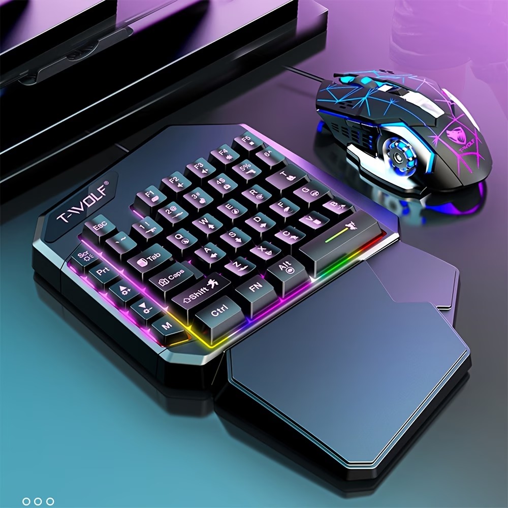 Ensemble Clavier Souris Gaming Gaucher RGB FOCUSONHOME 35 Touches