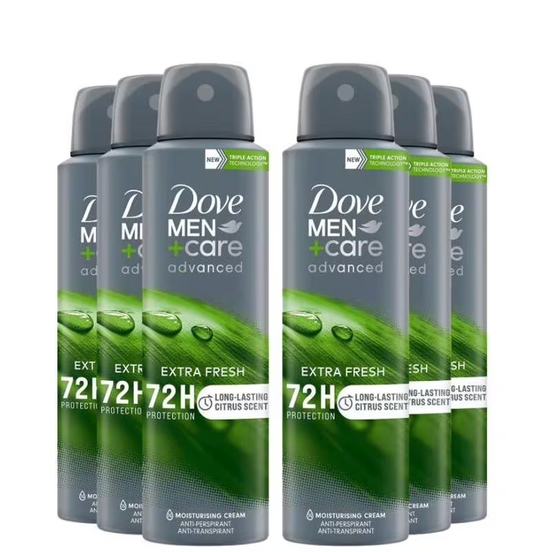 Déodorant Spray Dove Men+Care Extra Fraîcheur 72H Pack de 6