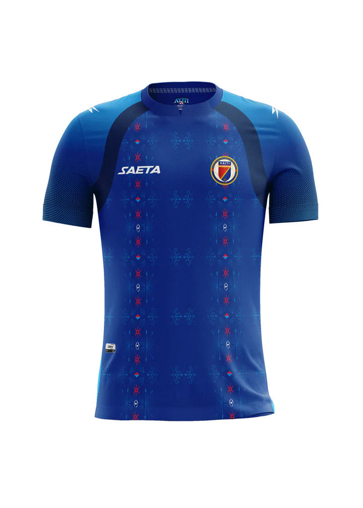 Maillot Haiti Grenadiers — Domicile Bleu | Coupe du Monde 2026 | Motifs Cul…