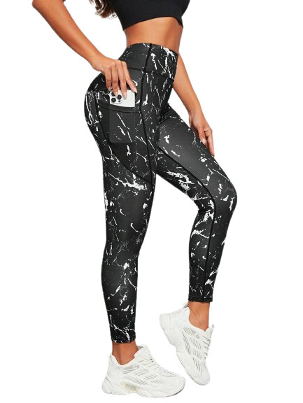 Collant de Sport Taille Haute avec Poche Latérale