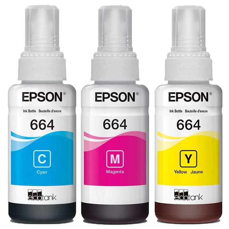 Pack Encres Epson 664 Cyan Magenta Jaune pour EcoTank