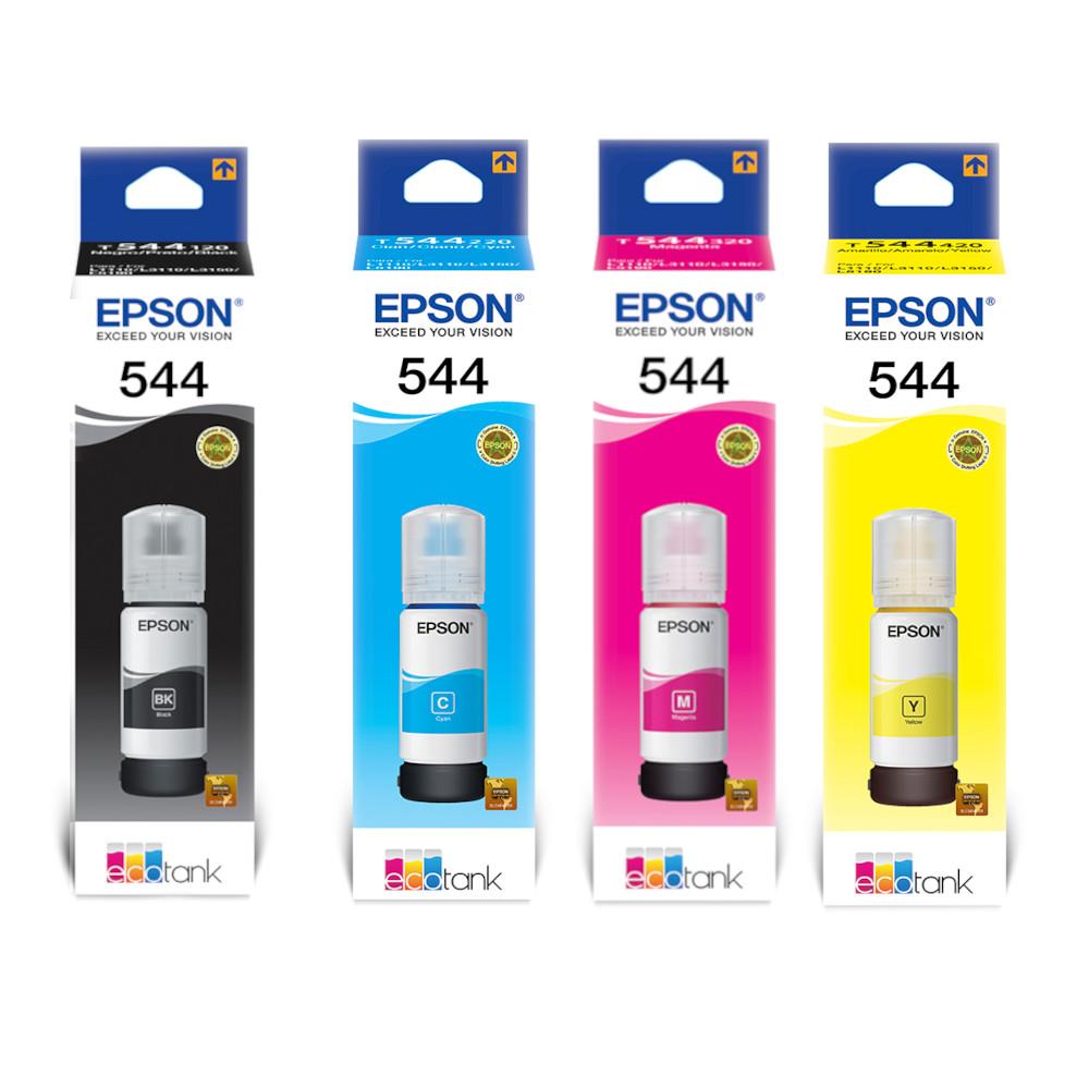 Pack 4 Encres Epson 544 Originales Noir Cyan Magenta Jaune