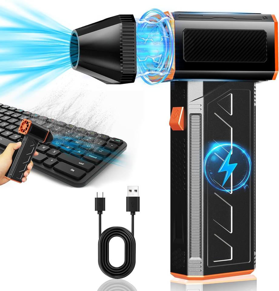 Souffleur Électrique Rechargeable 130000 RPM 52m/s pour PC et Clavier
