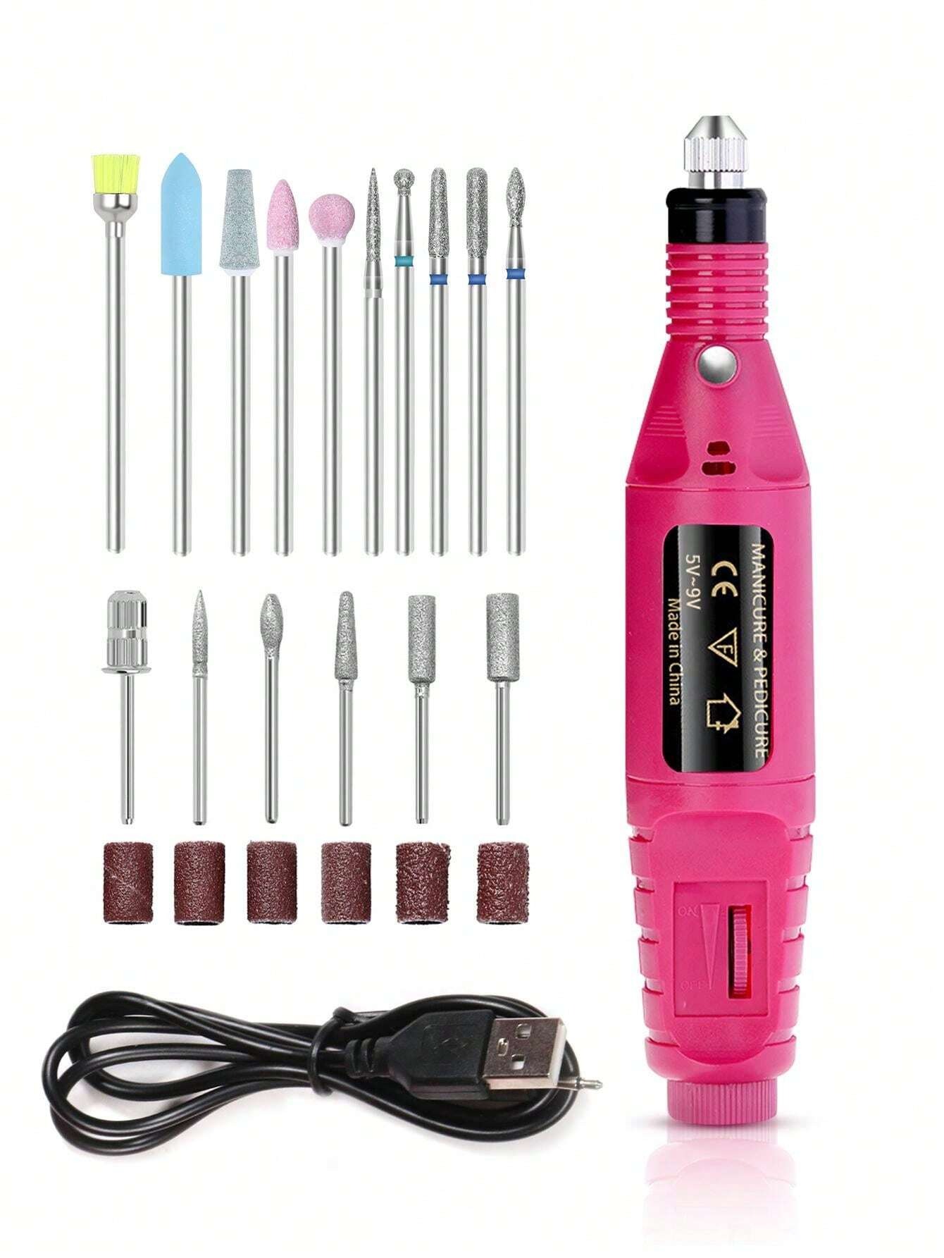 Kit de Perçage à Ongles Professionnel, Manucure et Pédicure, Salon et Maison