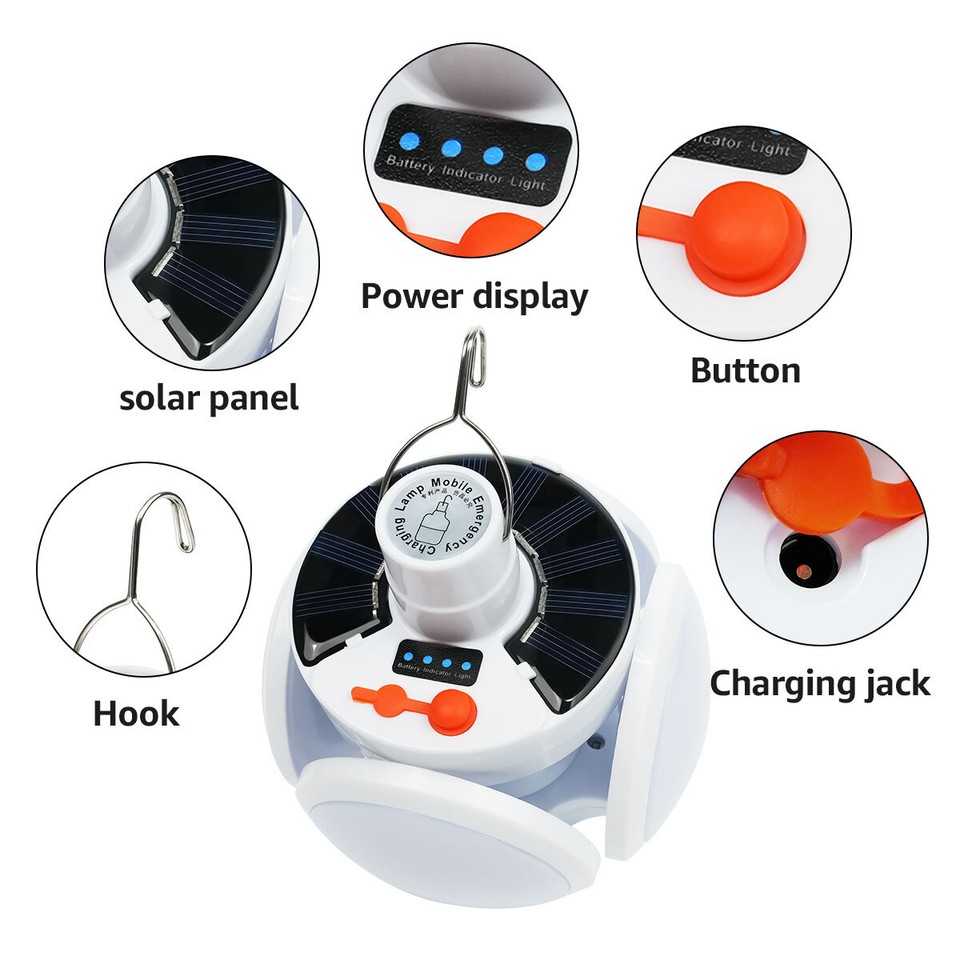 Lampe LED Solaire Rechargeable USB Portable, une source de lumière pratique…