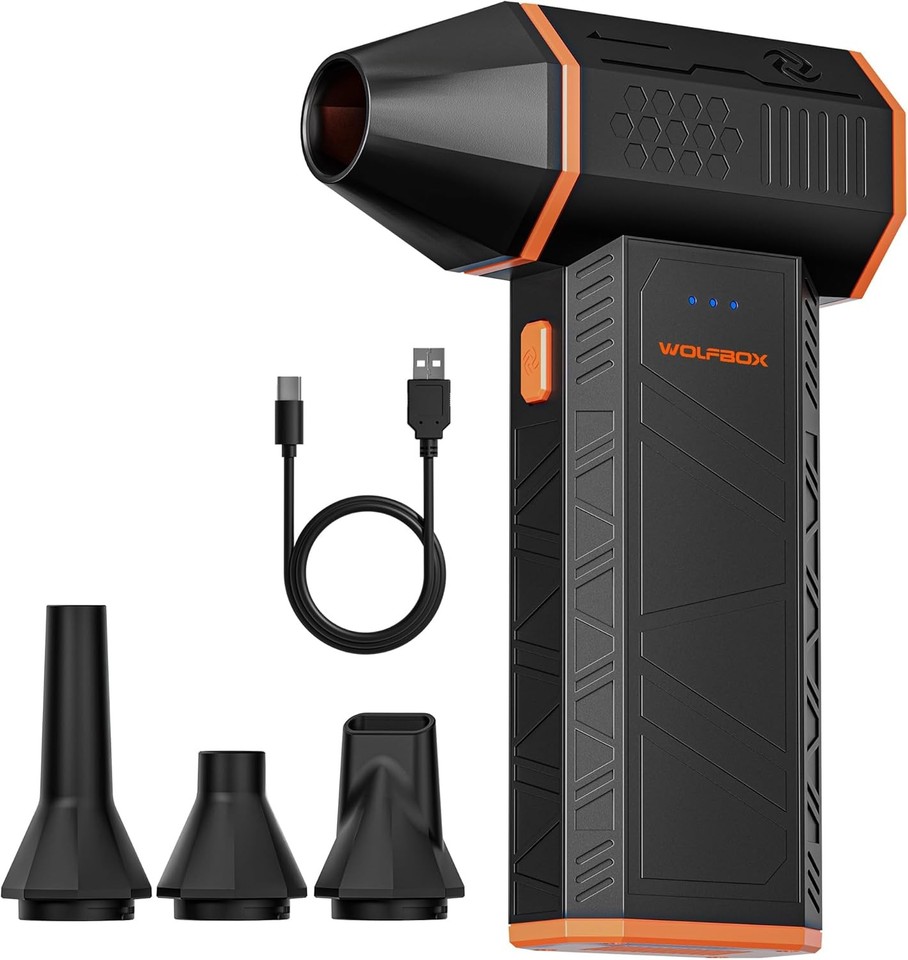 WOLFBOX MF50 Souffleur Électrique Rechargeable 110000 RPM pour PC